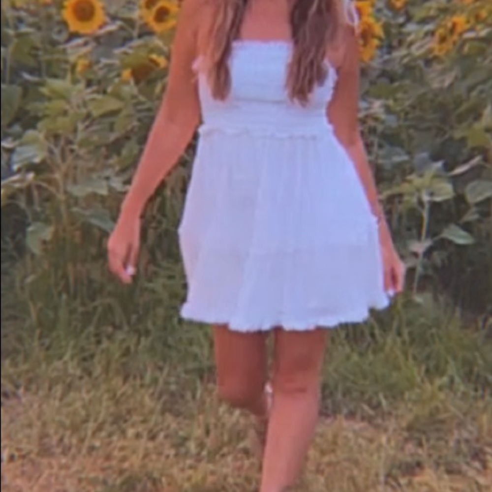 White summer dress wore once!!
